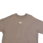 REEBOK Ribbed Cropped Womens T-Shirt Brown XL