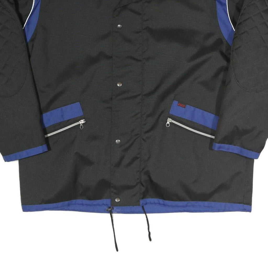ASCL Mens Black & Blue Zip Jacket XL Polyester Blend Outdoor Casual