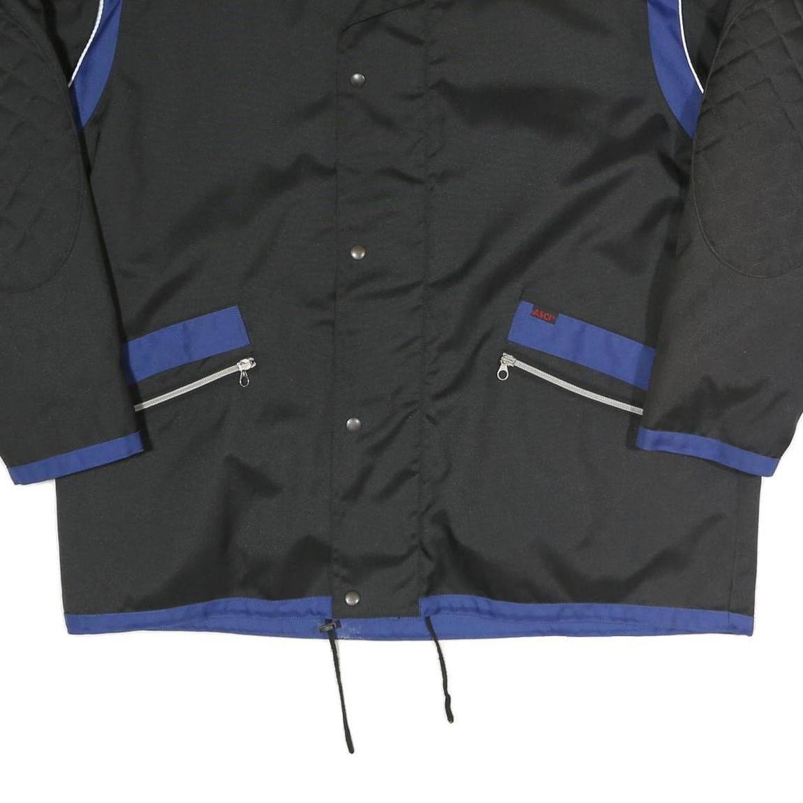 ASCL Mens Black & Blue Zip Jacket XL Polyester Blend Outdoor Casual