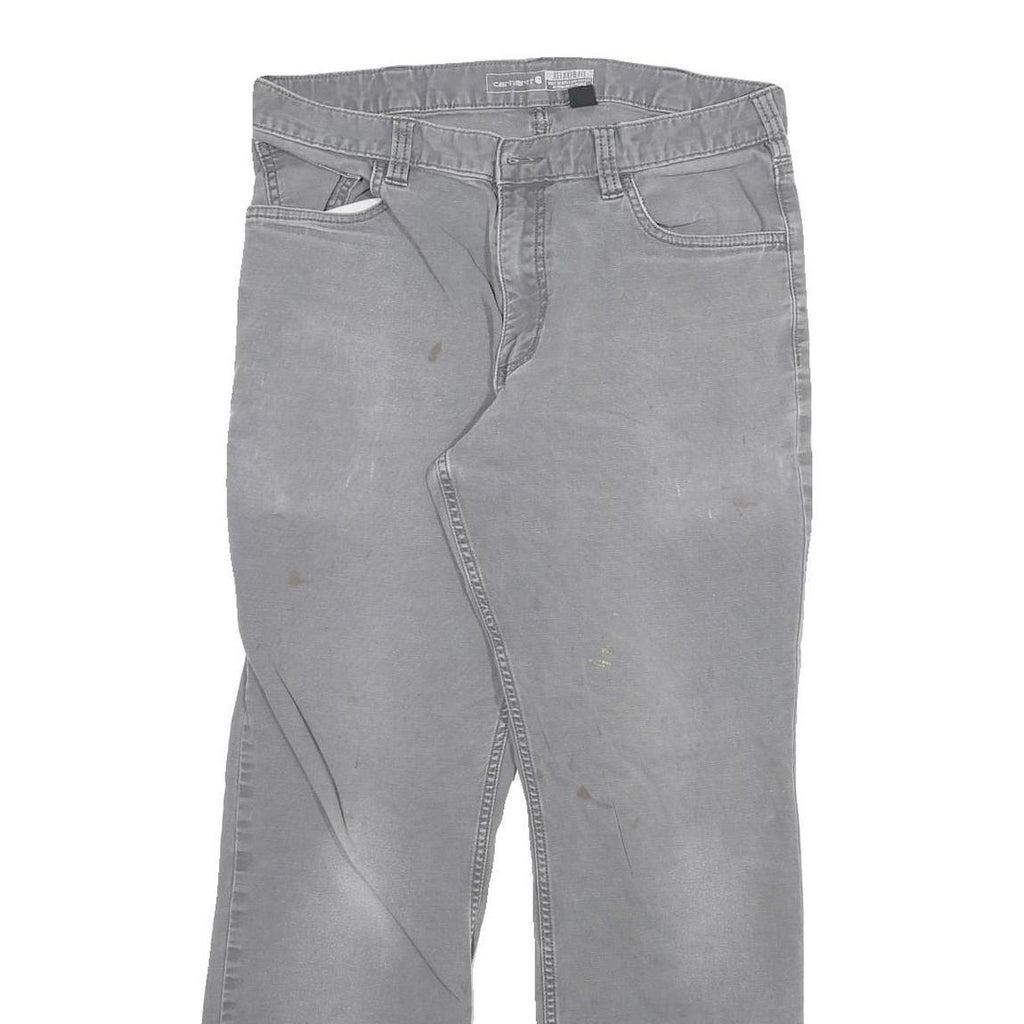 CARHARTT Mens Relaxed Workwear Jeans Grey Denim W32 L29 Durable Hardwear