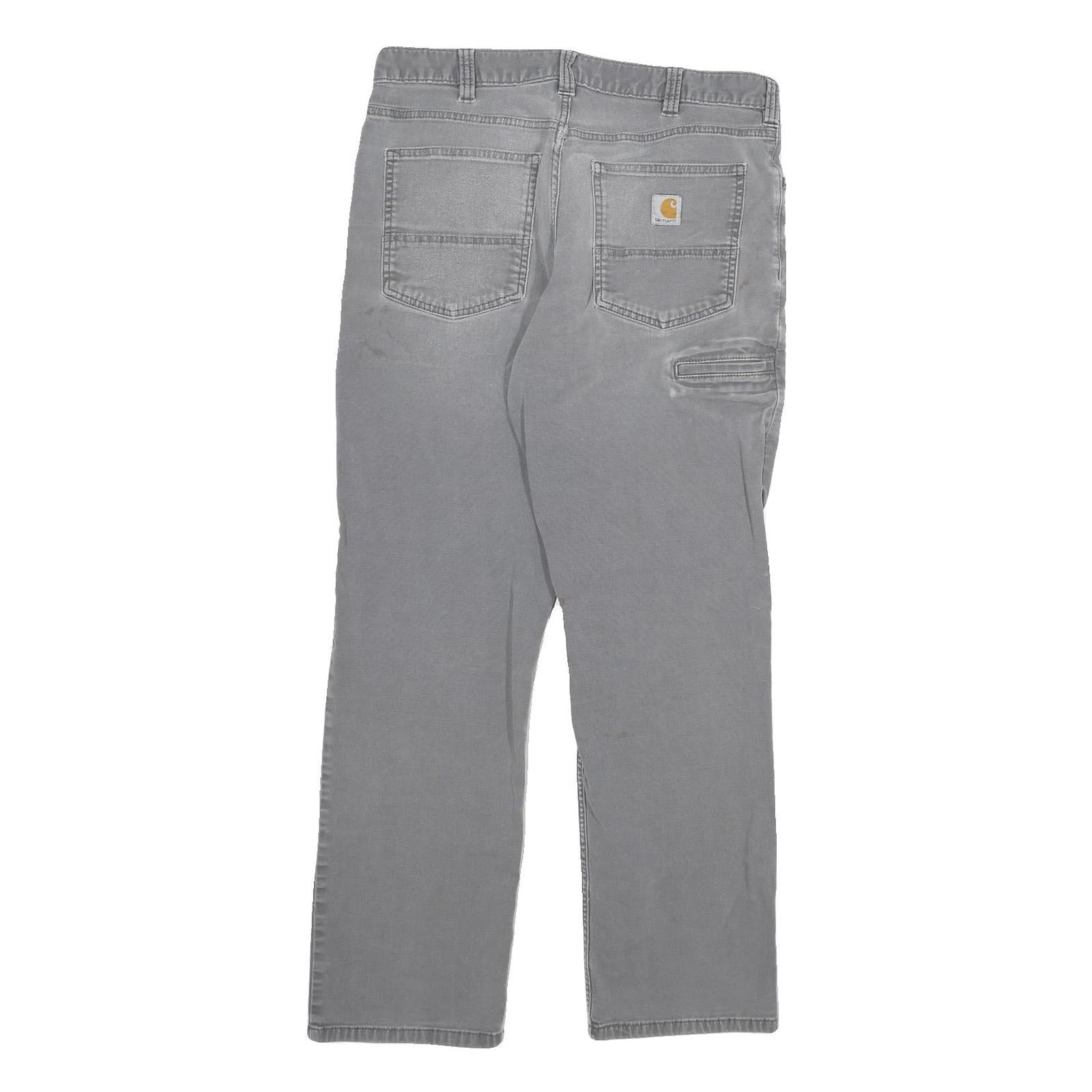 CARHARTT Mens Relaxed Workwear Jeans Grey Denim W32 L29 Durable Hardwear