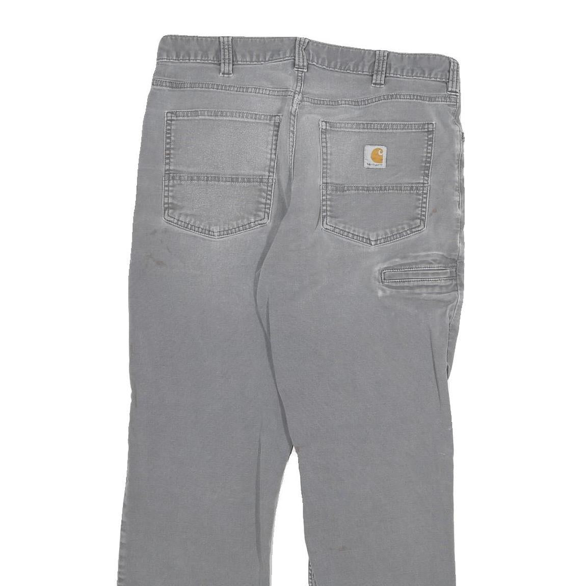 CARHARTT Mens Relaxed Workwear Jeans Grey Denim W32 L29 Durable Hardwear