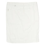 ARMANI JEANS Womens White Mini Cotton Plain Skirt M Classic Casual Summer