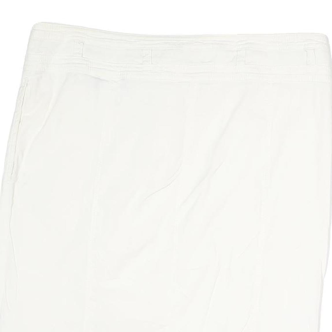 ARMANI JEANS Womens White Mini Cotton Plain Skirt M Classic Casual Summer