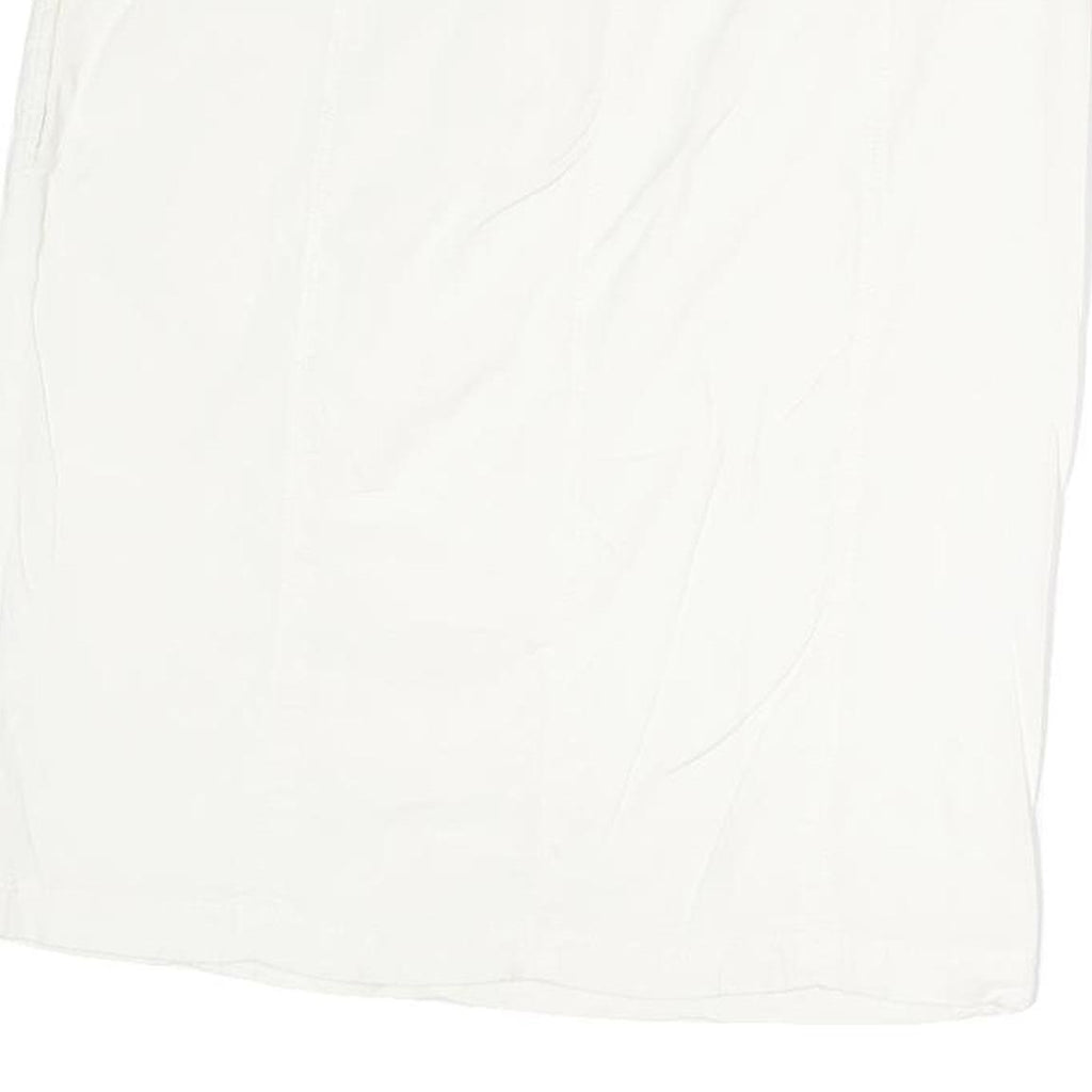 ARMANI JEANS Womens White Mini Cotton Plain Skirt M Classic Casual Summer