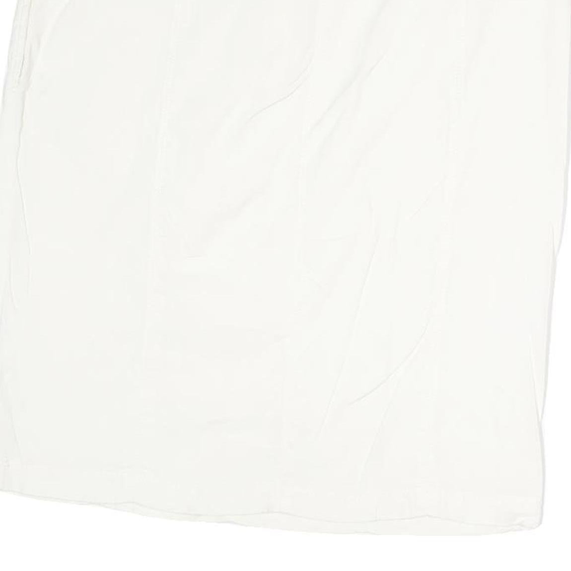 ARMANI JEANS Womens White Mini Cotton Plain Skirt M Classic Casual Summer