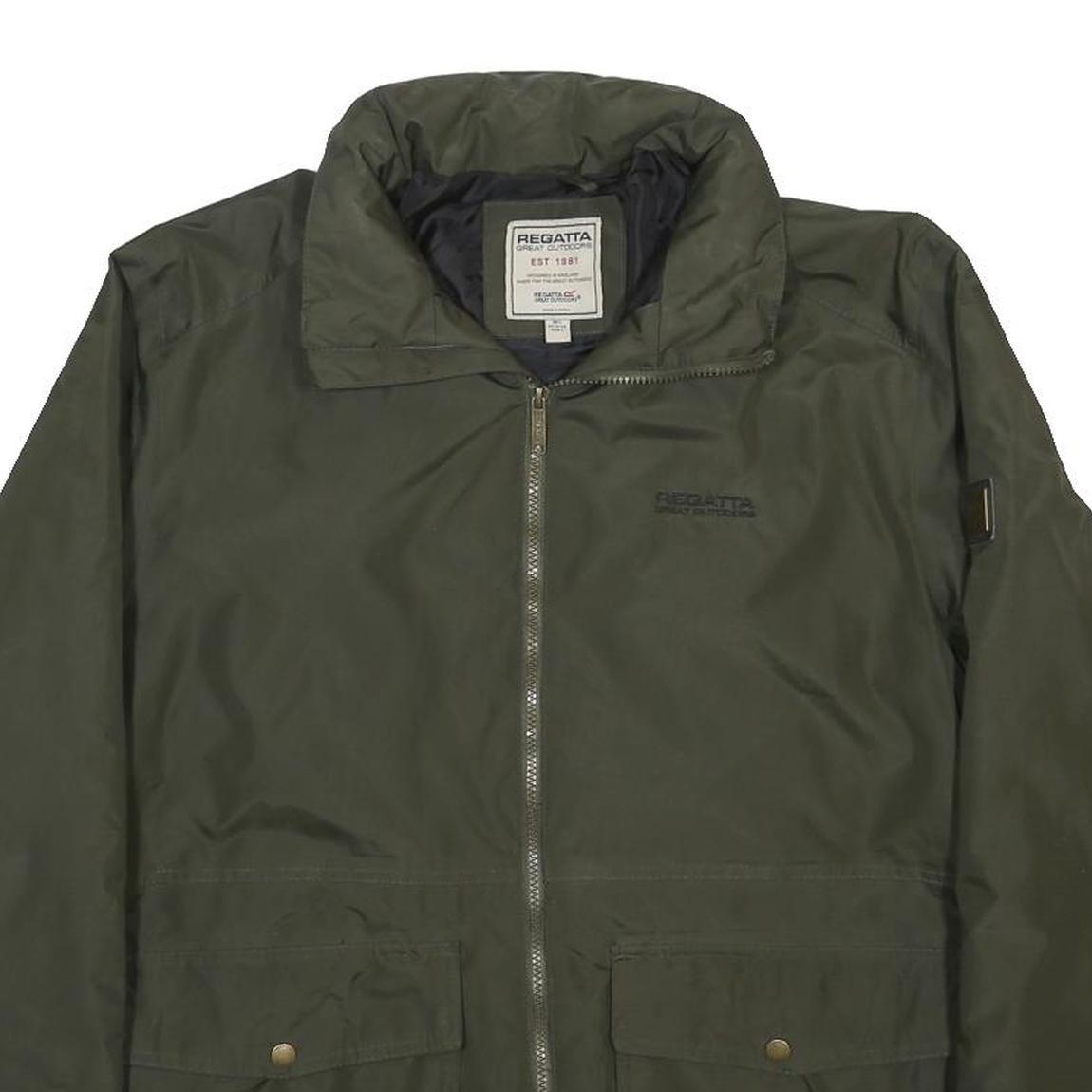 REGATTA Mens Green L Polyester Jacket Zip Up Outdoor Casual Stylish