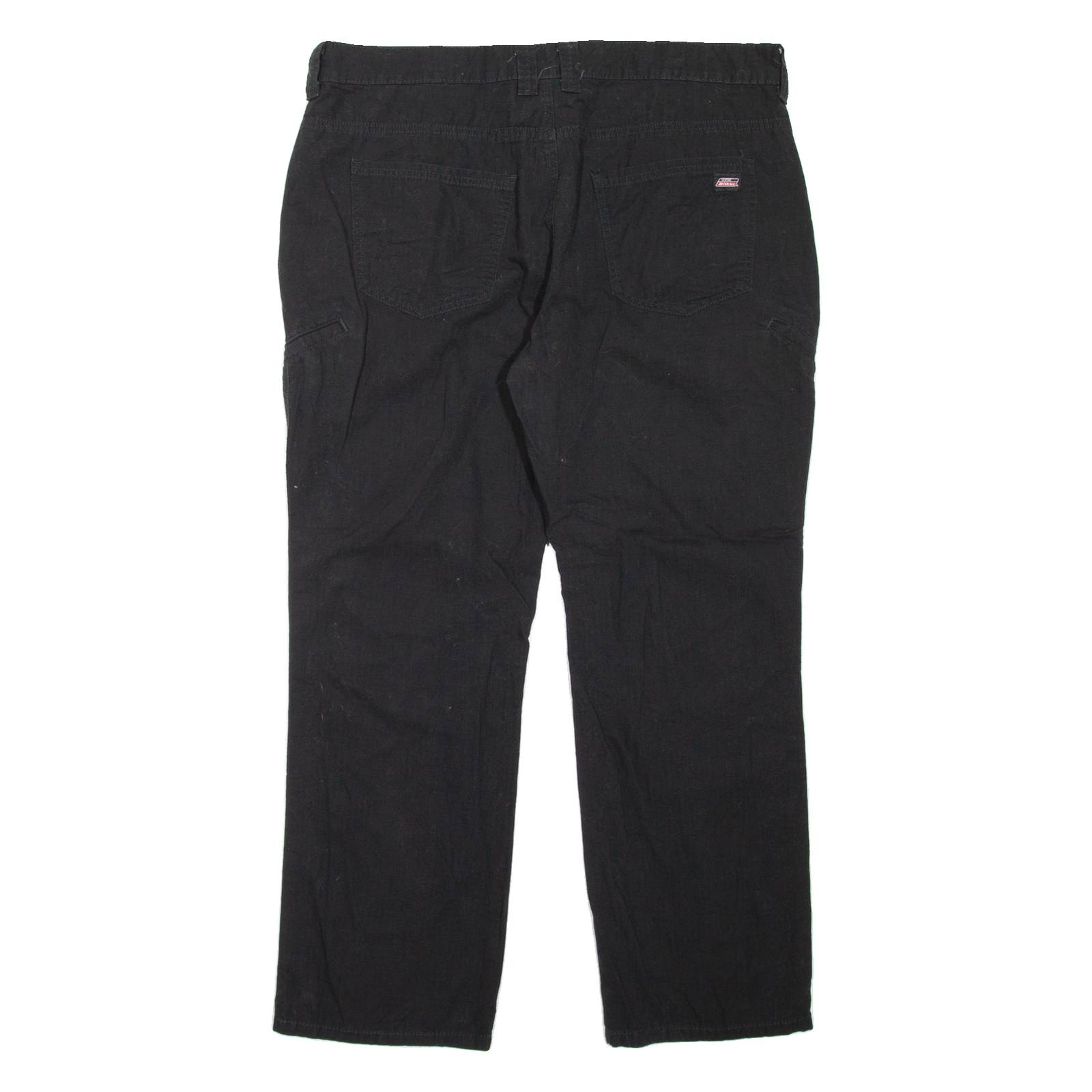 DICKIES Workwear Mens Trousers Black Regular Straight W38 L30