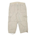 ST JOHNS BAY Womens Beige Casual Cargo Shorts L W31 Cotton Blend Utility 3/4