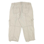 ST JOHNS BAY Womens Beige Casual Cargo Shorts L W31 Cotton Blend Utility 3/4
