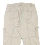 ST JOHNS BAY Womens Beige Casual Cargo Shorts L W31 Cotton Blend Utility 3/4