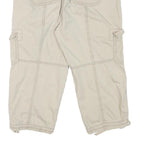 ST JOHNS BAY Womens Beige Casual Cargo Shorts L W31 Cotton Blend Utility 3/4