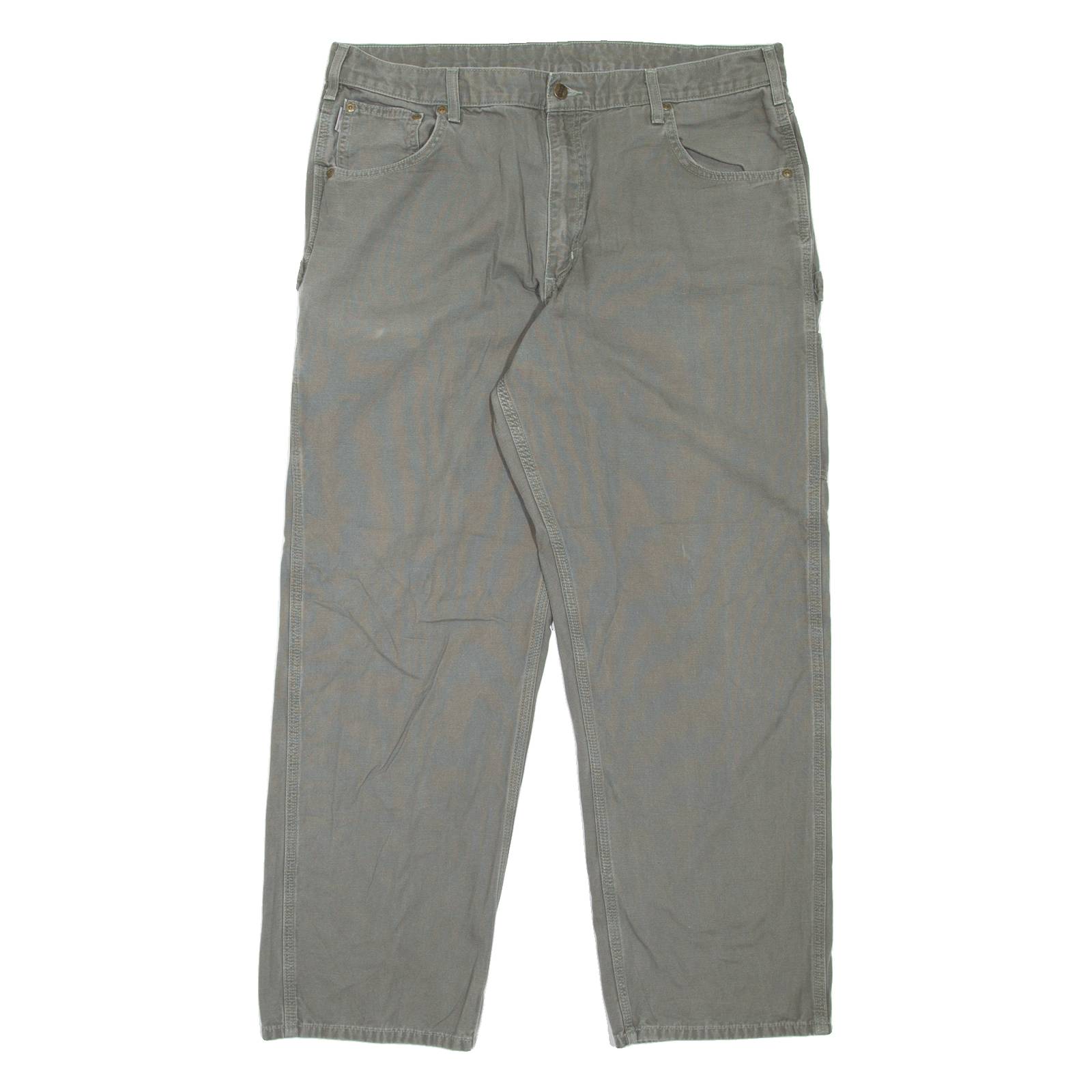 CARHARTT Carpenter Workwear Mens Jeans Green Loose Tapered W40 L32