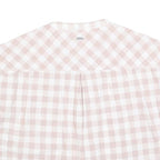 BARBOUR Womens Cream & Pink Checked Basic Top Sleeveless Round Neck UK 8 Cotton