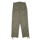 Mens Cotton Blend Regular Fit Cargo Trousers Beige W30 L31 Casual Utility Zip