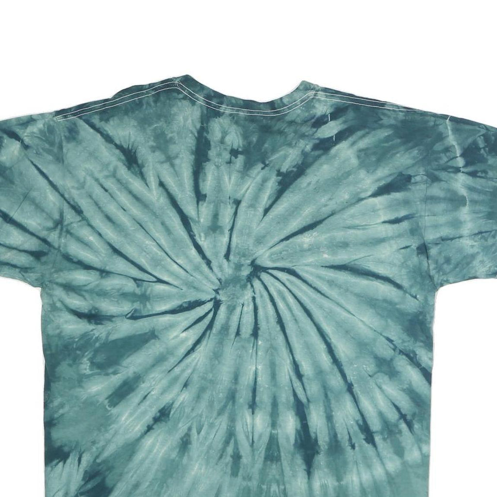 JERZEES Mens Blue Tie Dye Pendelton Heights Arabians Graphic T-Shirt XL Short
