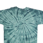 JERZEES Mens Blue Tie Dye Pendelton Heights Arabians Graphic T-Shirt XL Short