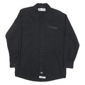 DICKIES Mens Black Worker Shirt M Cotton Blend Button-Down Long Sleeve Relaxed