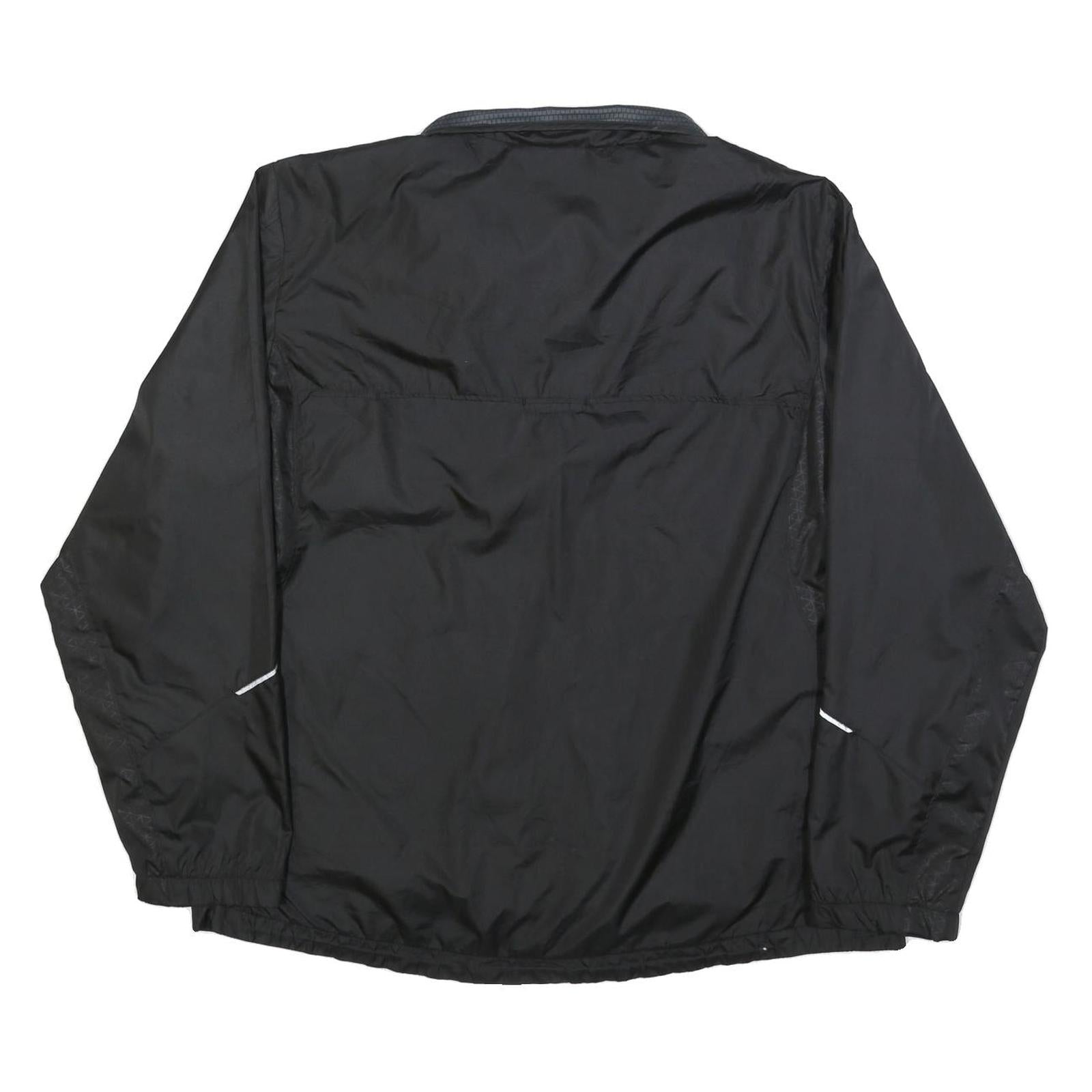 STARTER Mens Black Polyester Zip Jacket XL Lightweight Sports Casual