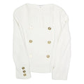 GEORGES RECH Womens White Classic Jacket UK 10 Viscose Blend Button Nautical