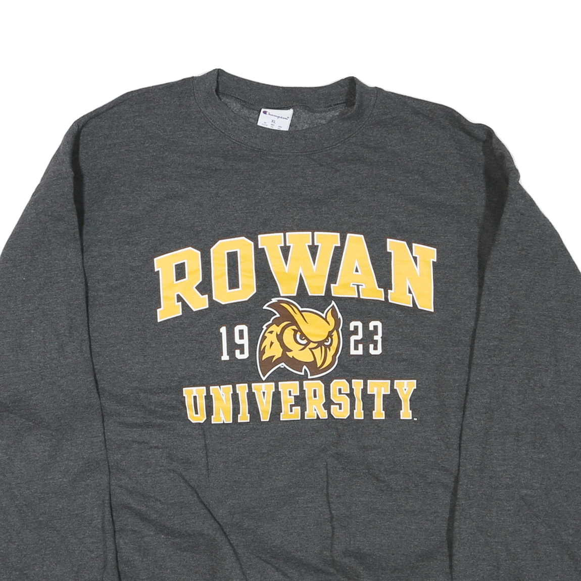 CHAMPION Mens Grey Rowan University Pullover Hoodie XL Cotton Blend