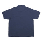 LACOSTE Mens Blue Short Sleeve Plain Polo Shirt XL Cotton Classic Fit Casual
