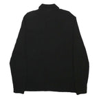 LACOSTE Mens Black Long Sleeve Plain 2XL Classic Cotton Blend Polo Shirt