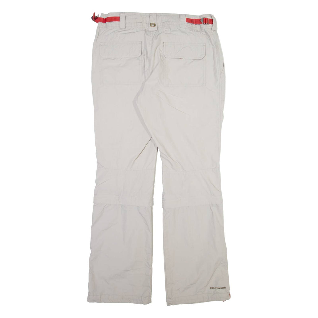 BELOWZERO Detachable Legs Mens Trousers Grey Regular Straight W32 L31