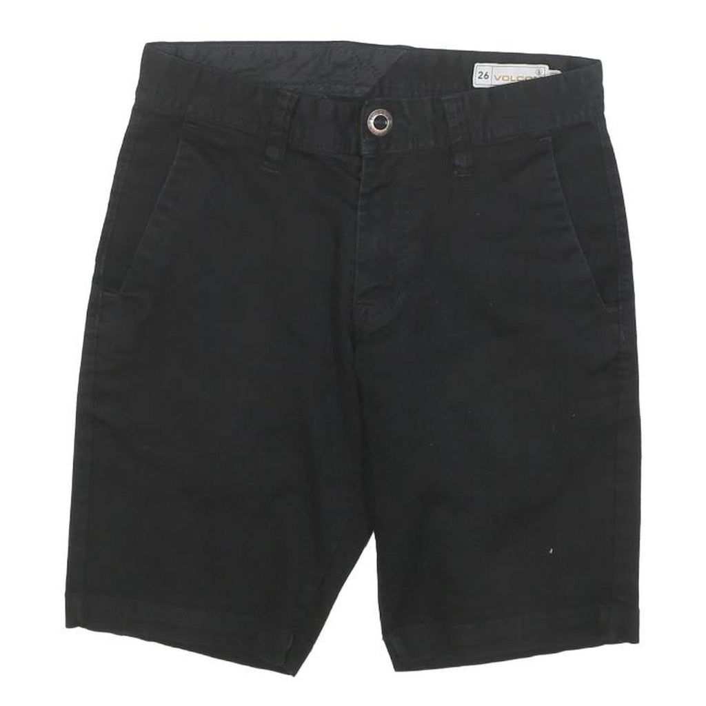 VOLCOM Mens Black Casual Shorts M W26 Cotton Blend Classic Fit Stylish