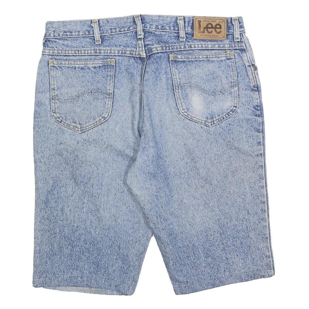 LEE Mens Denim Blue Shorts L W36 Classic Cotton Blend Casual