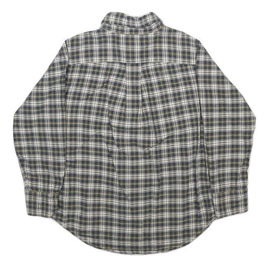 RALPH LAUREN Boys Blue Green Check Shirt 3Y Cotton Long Sleeve Button Down