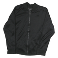 ADIDAS Mens Black Sports Track Jacket S Polyester Zip Athletic Comfort Casual