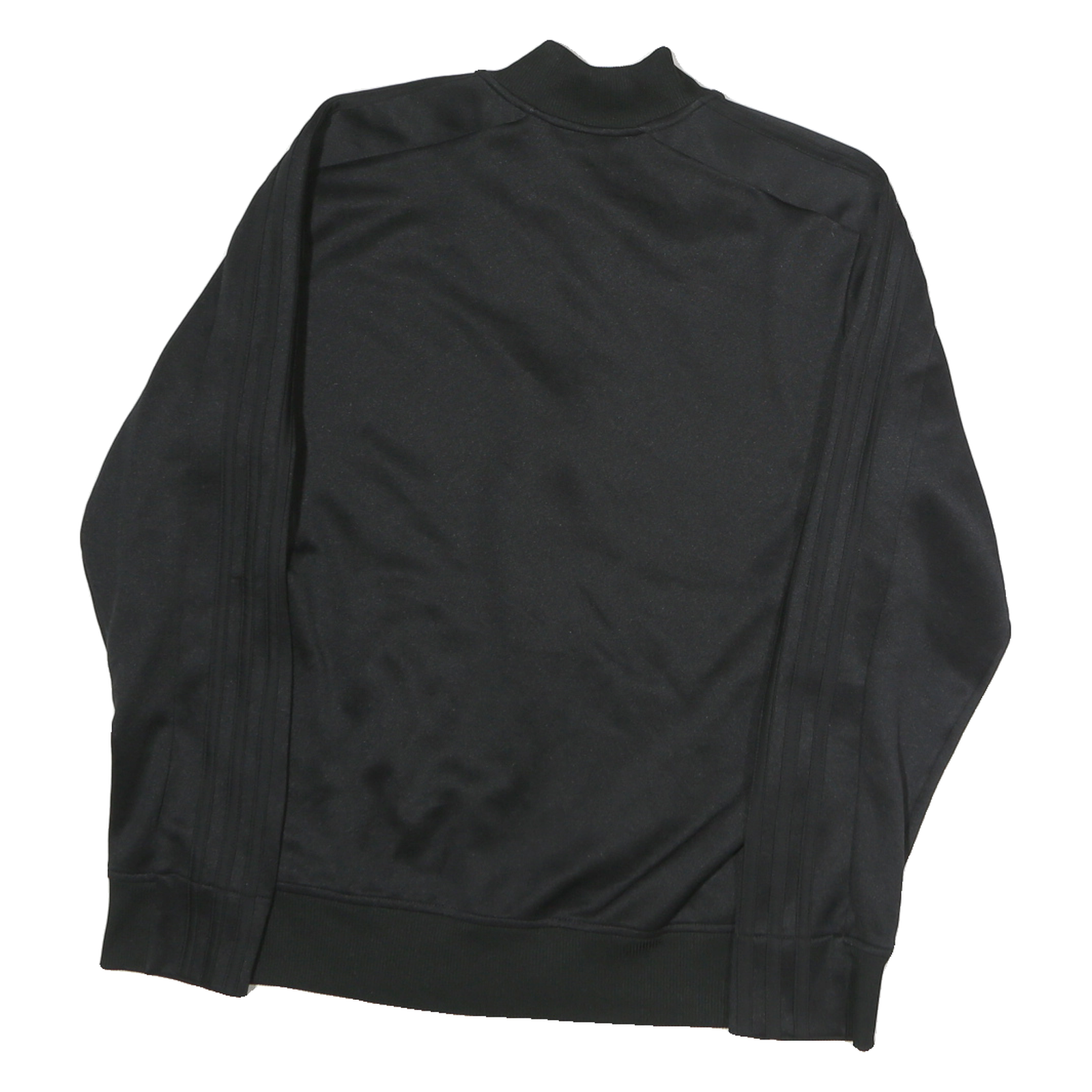 ADIDAS Mens Black Sports Track Jacket S Polyester Zip Athletic Comfort Casual