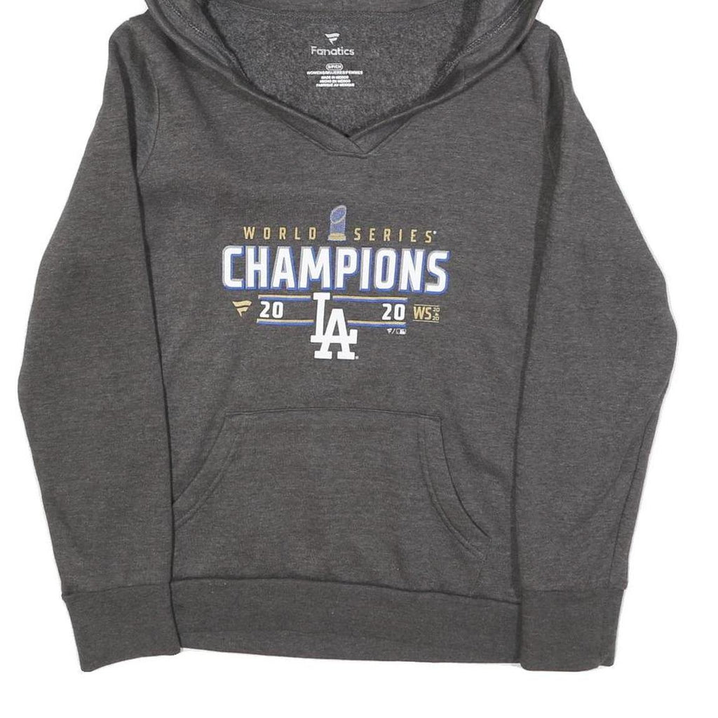 FANATICS Womens Grey World Series Champions Hoodie S Cotton Blend Hooded