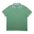 TOMMY HILFIGER Mens Green Polo Shirt L Short Sleeve Cotton Blend Basic