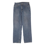 CARHARTT Mens Blue Regular Straight Denim Medium W33 L34 Cotton Blend Zip Jeans