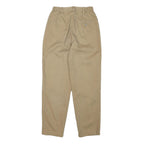 LIZ CLAIBORNE Womens Cotton Blend Beige Relaxed Trousers W23 L27 Casual