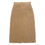 Womens Straight Skirt Brown Midi M