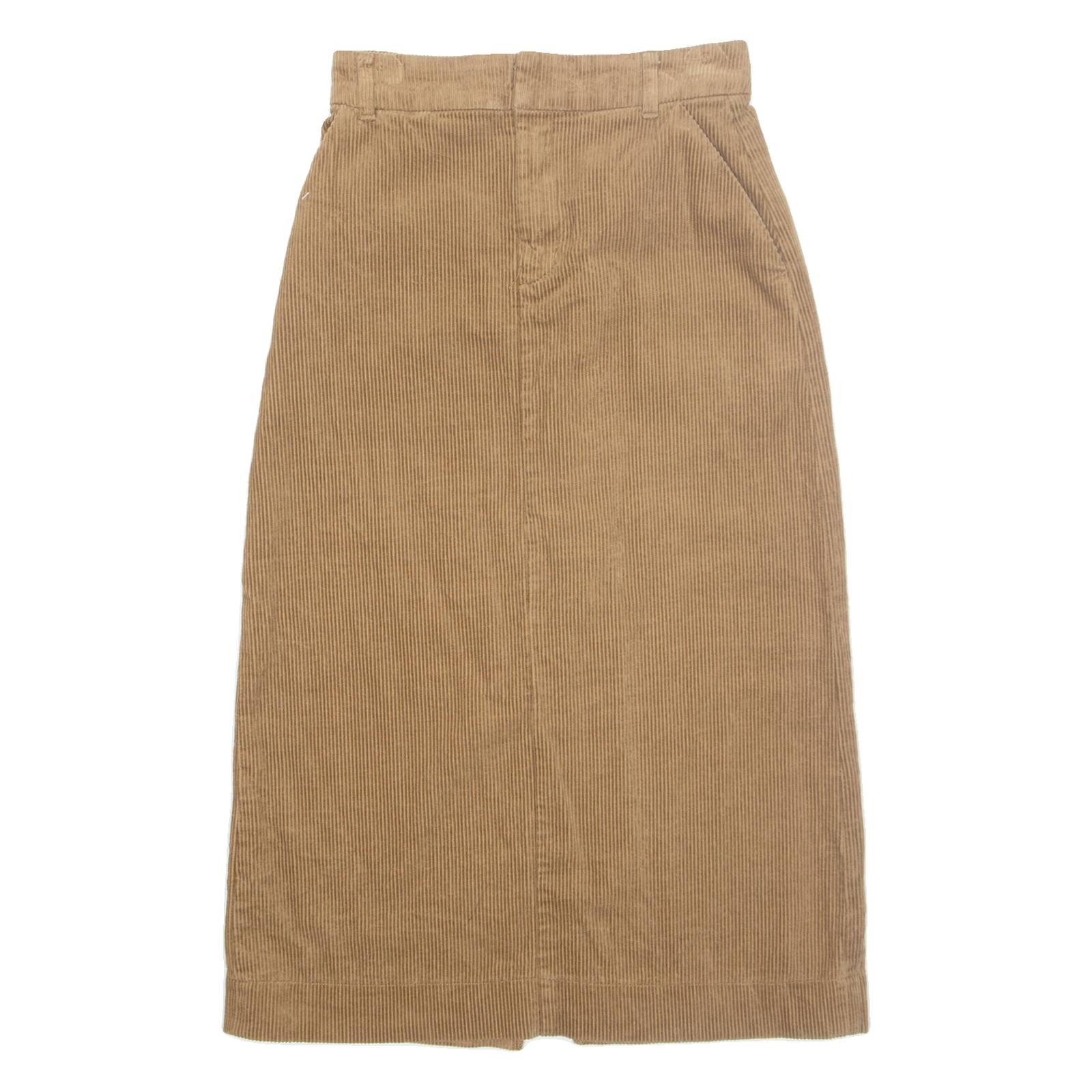 Womens Straight Skirt Brown Midi M