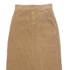 Womens Straight Skirt Brown Midi M