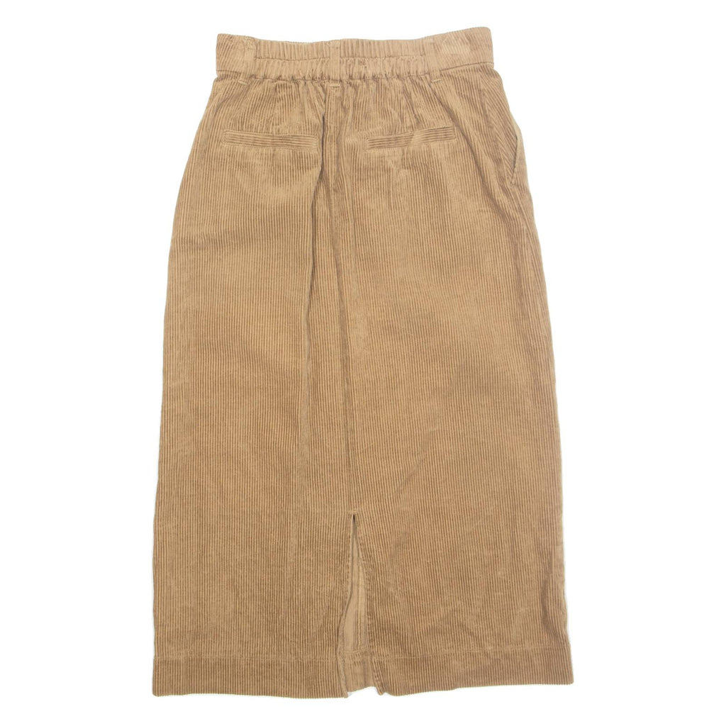 Womens Straight Skirt Brown Midi M