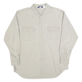 WOOLRICH Mens Beige Cotton Blend Casual Shirt XL Button Pocket Detail