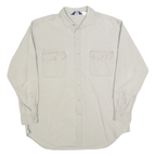 WOOLRICH Mens Beige Cotton Blend Casual Shirt XL Button Pocket Detail
