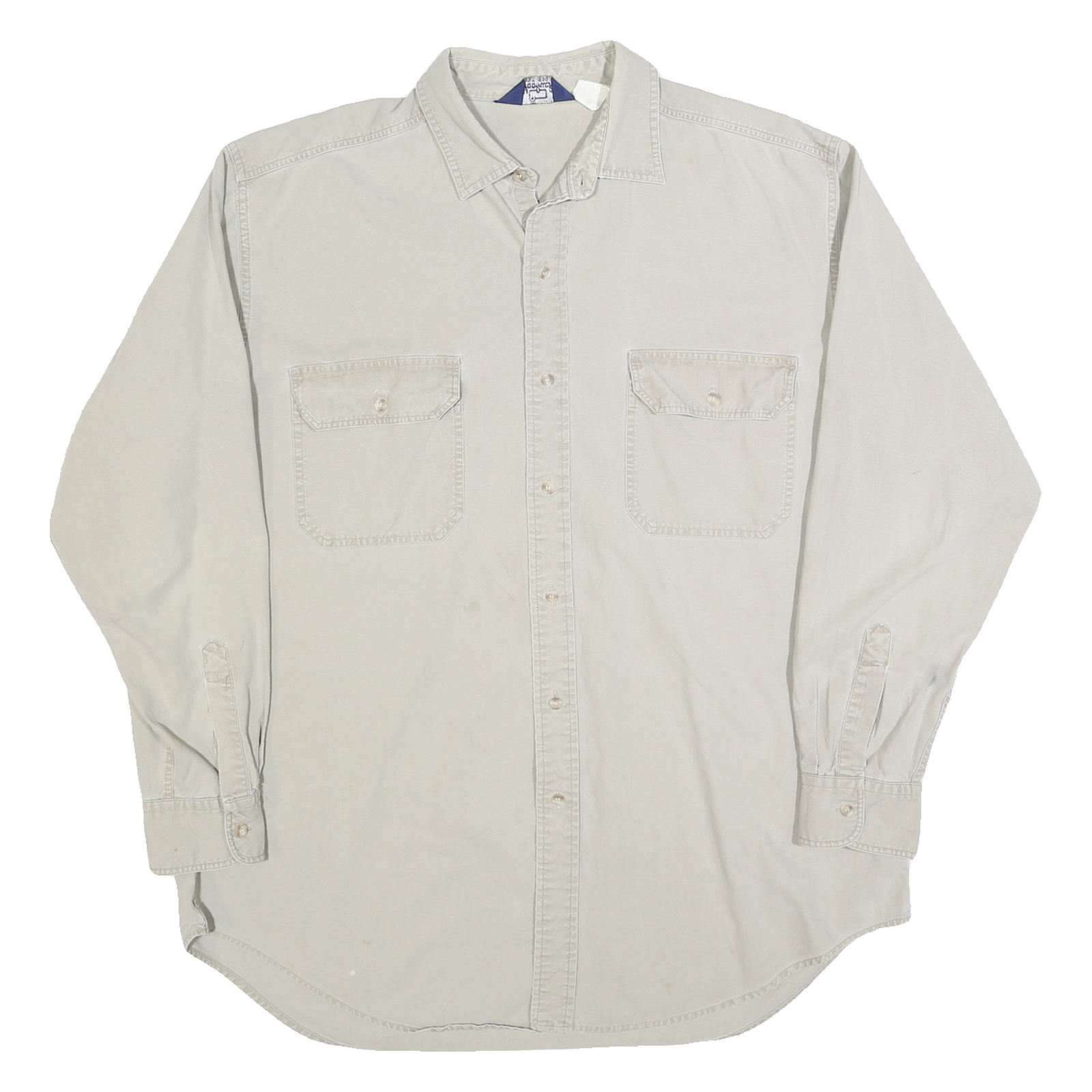 WOOLRICH Mens Beige Cotton Blend Casual Shirt XL Button Pocket Detail