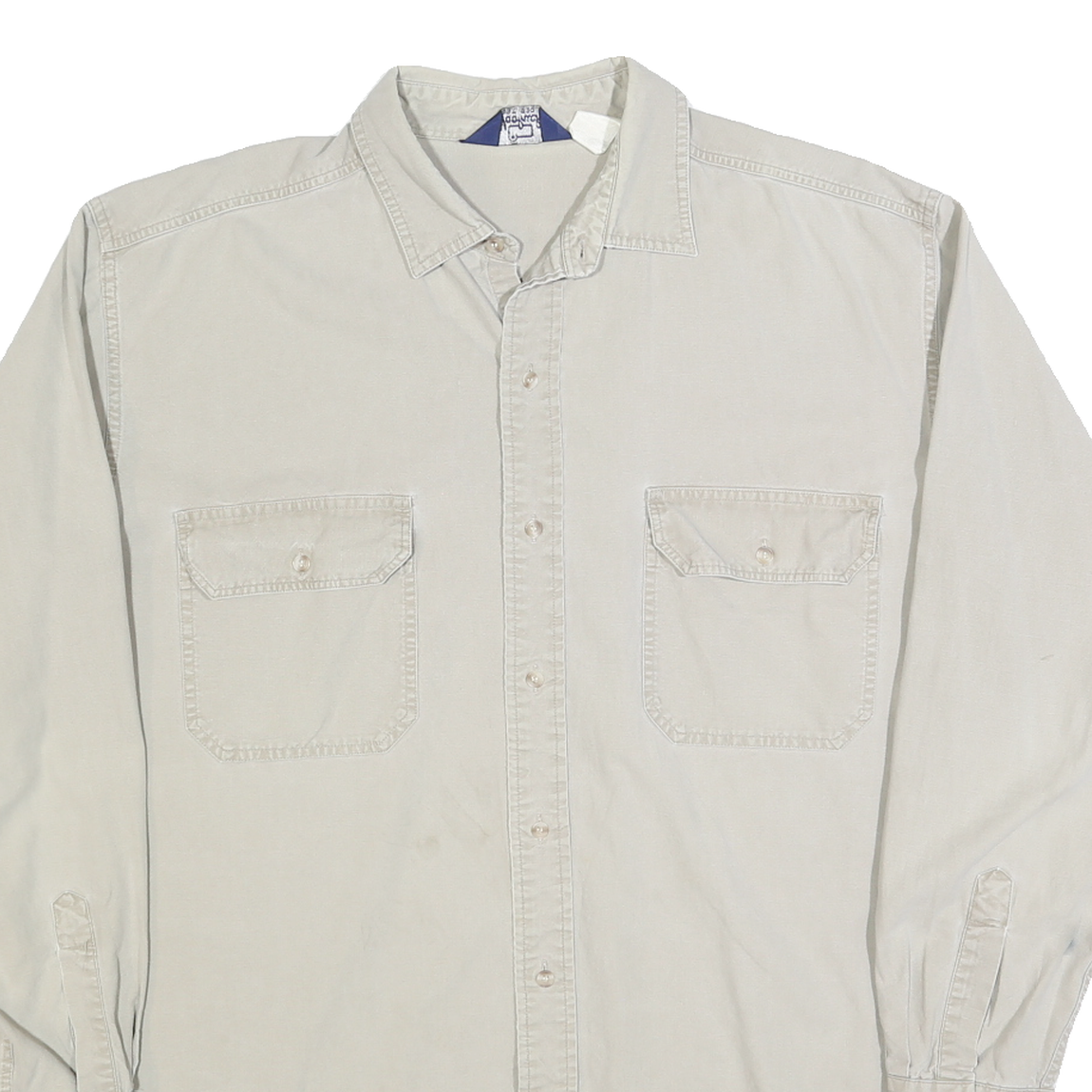 WOOLRICH Mens Beige Cotton Blend Casual Shirt XL Button Pocket Detail