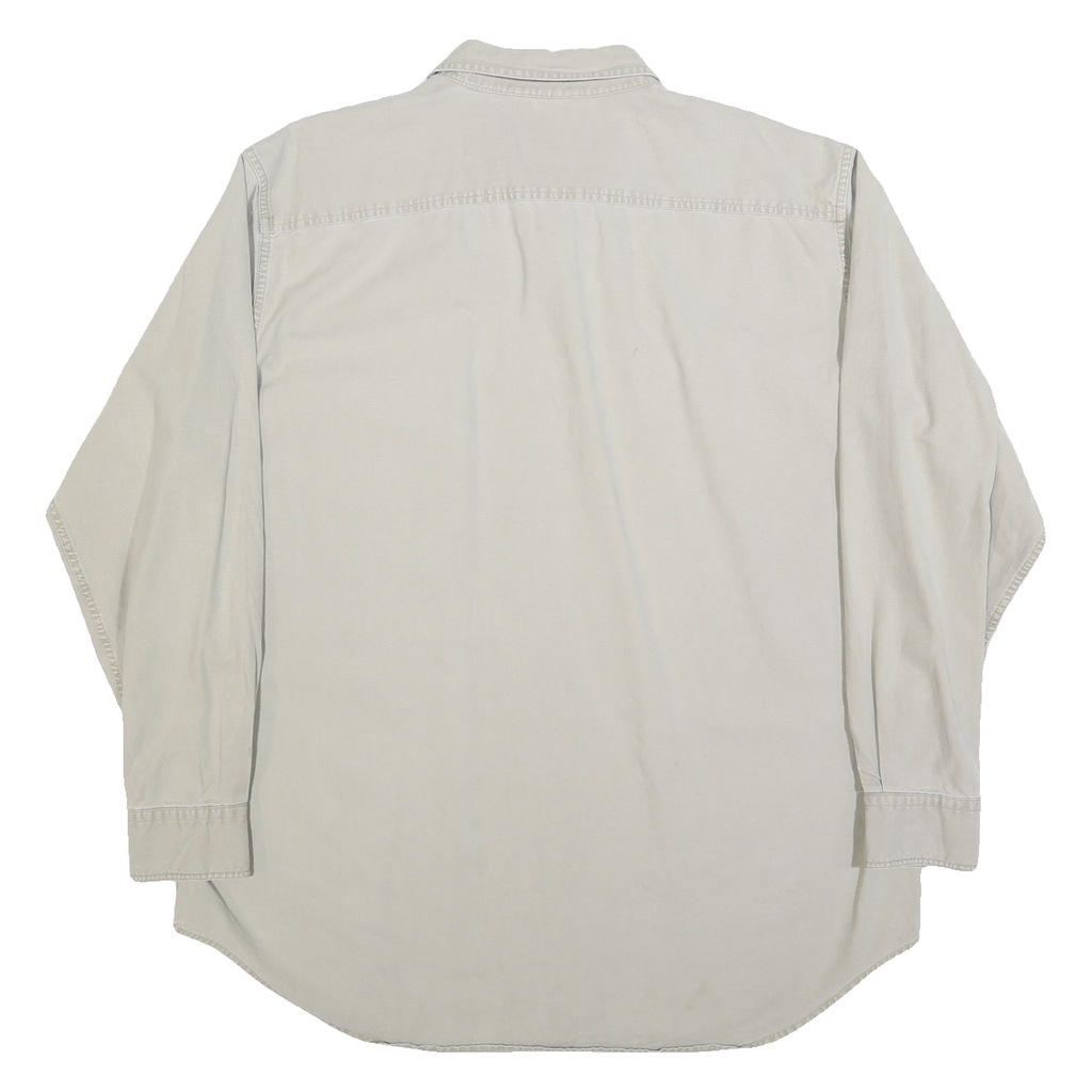 WOOLRICH Mens Beige Cotton Blend Casual Shirt XL Button Pocket Detail