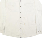 WRANGLER Mens White Cotton Blend Casual Shirt L Long Sleeve Button Up