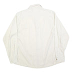 WRANGLER Mens White Cotton Blend Casual Shirt L Long Sleeve Button Up