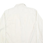 WRANGLER Mens White Cotton Blend Casual Shirt L Long Sleeve Button Up