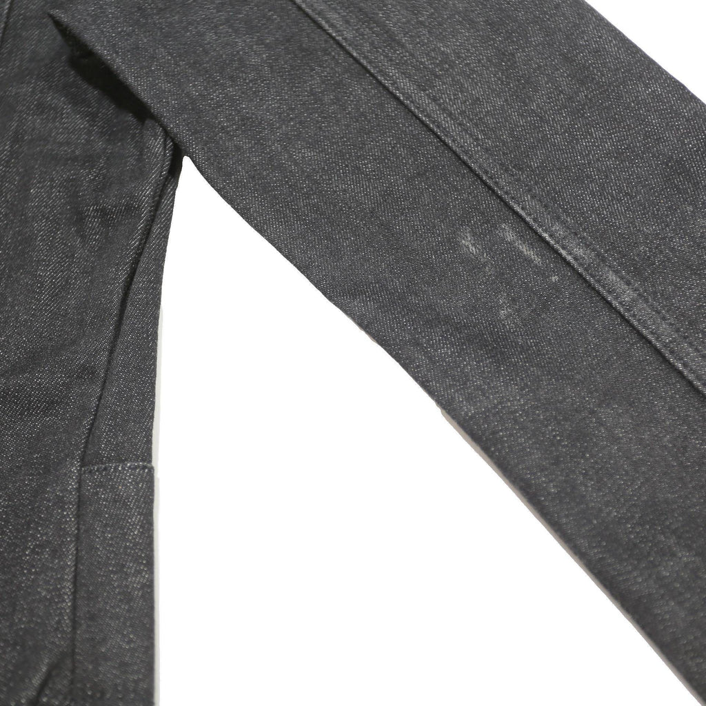 GUESS Womens Black Denim Cropped XL Cotton Blend Button Jacket Raw Hem